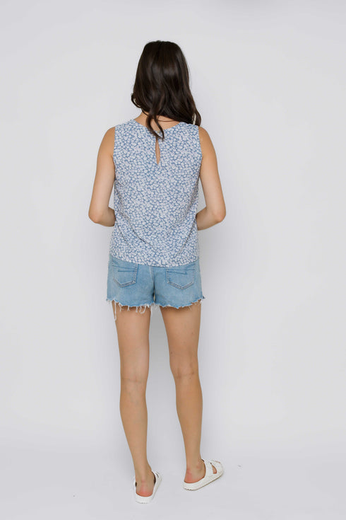 Keri-Sleeveless Woven Shell